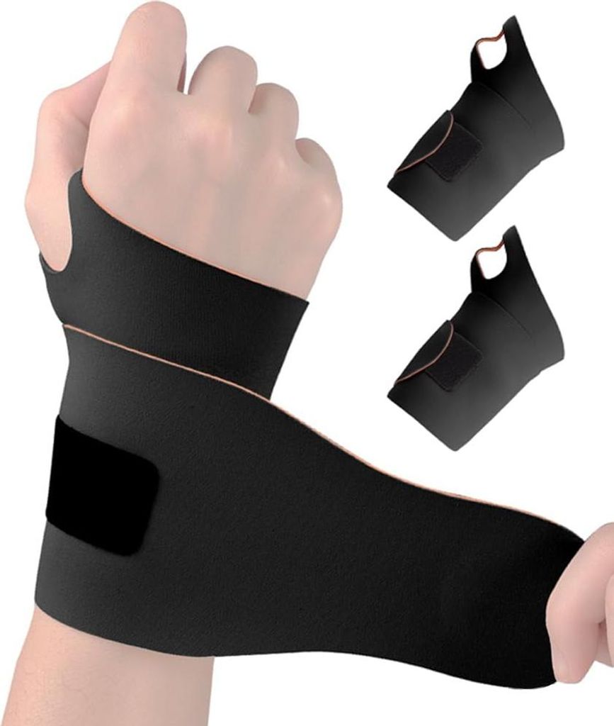 Chuanquan Kompressions-Handgelenkbandage (2 Stück), elastische Handgelenkbandage zur Unterstützung bei Karpaltunnelsyndrom, TFCC-Riss, Sehnenentz...