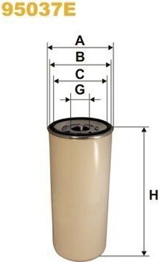 Kraftstofffilter WIX FILTERS 95037E für VOLVO 7500 Anschraubfilter