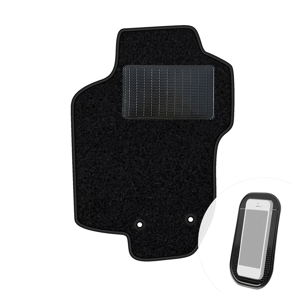 moto-MOLTICO Fahrer Fußmatte Auto Velours Fahrerseite Autoteppiche Schwarz Fahrermatte 1-teilig passend für Lancia Lybra 1999-2006