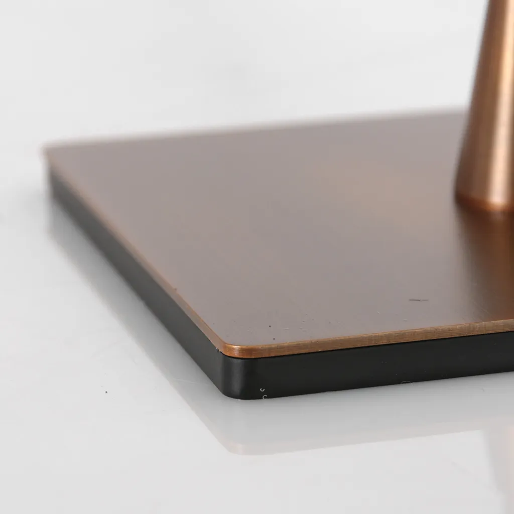 Petite lampe à poser bronze Ancilla Steinhauer Ø 14cm verre dépoli E14