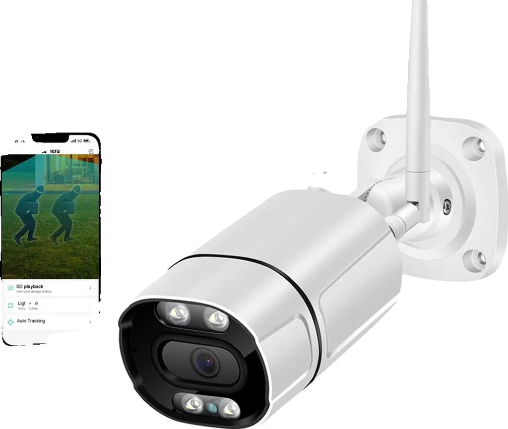 Caméra WiFi 5MP haute résolution avec audio bidirectionnel et vision nocturne