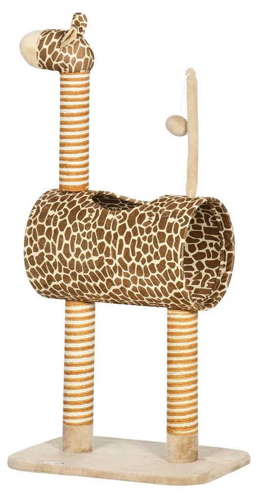 PawHut Kraboom 101 cm, kattenkooi in giraffendesign, met Productafbeelding 