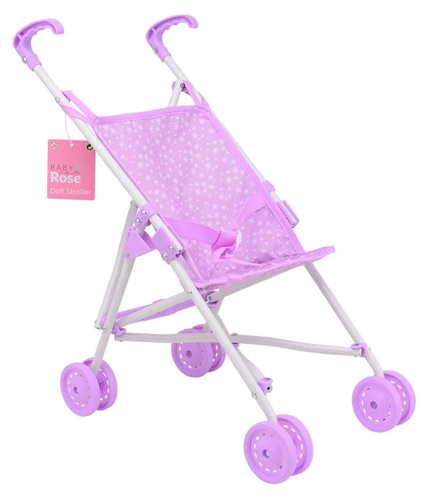 Buggy poupon pour sorties enfant - Johntoy Baby Rose multicolore