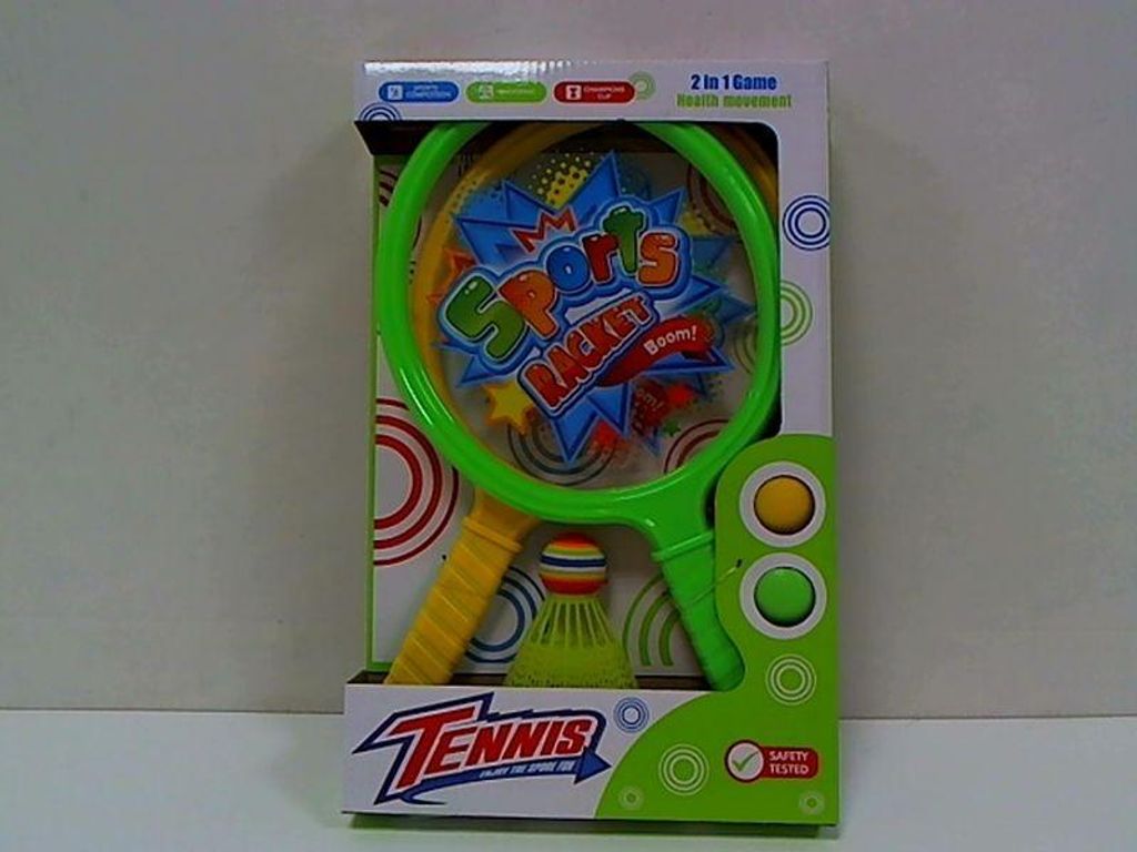 Federball Set Badminton Schläger für Kinder 2 Bälle 1 Produktbild 