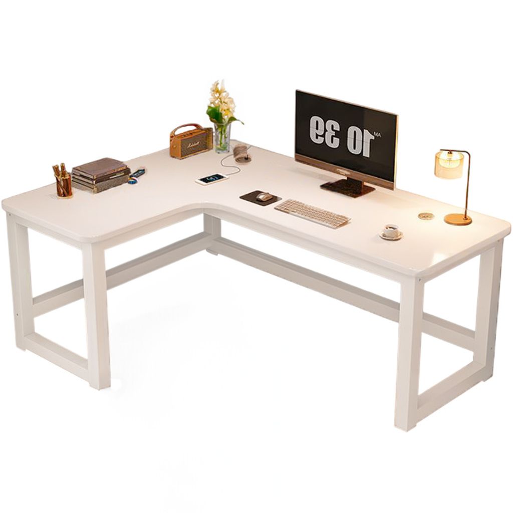 Rohový Herní Počítačový Stůl Velký Moderní Bílý Loft 120 Cm Obrázek produktu 1
