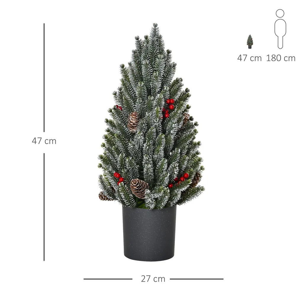 Sapin de Noël de Table Haute Densité 170 Branches PE Aspect Véritable - 3