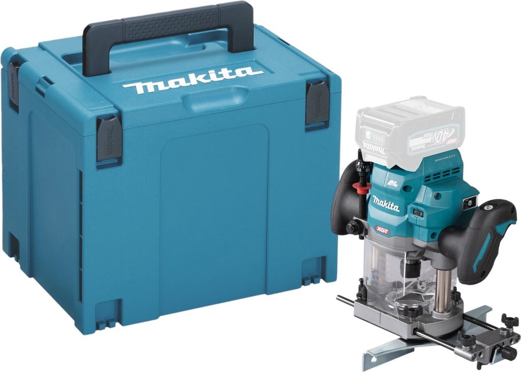 Makita RP 001 GZ01 Akku Oberfräse 40 V max. 12 mm Brushless + Makpac - ohne Akku, ohne Ladegerät