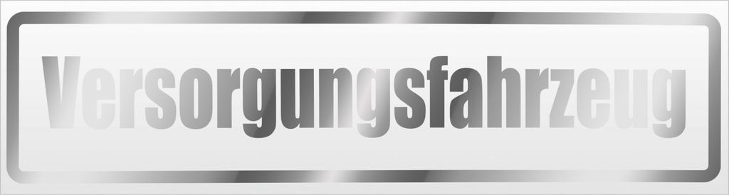 Kiwistar Versorgungsfahrzeug Magnetschild Schild magnetisch - 60cm Chrom - Magnetfolie für Auto PKW Kfz
