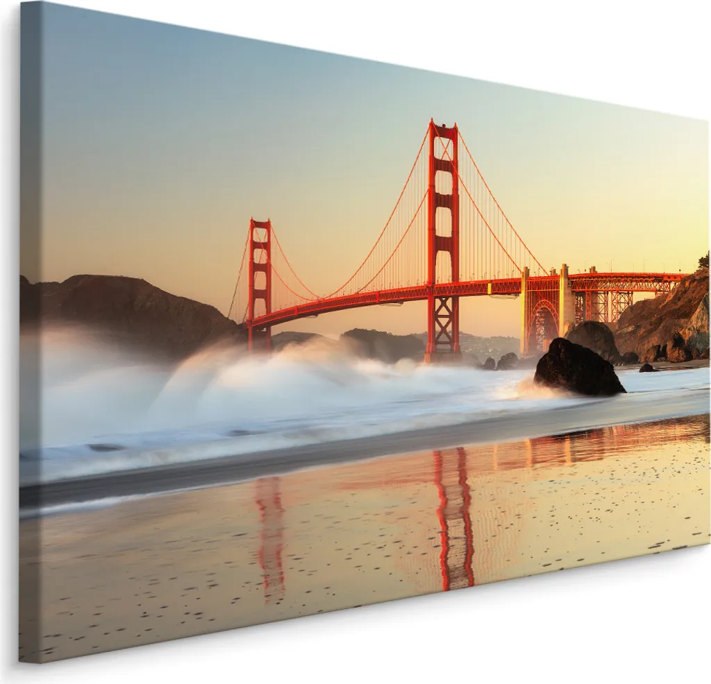 Quadro San Francisco Golden Gate XXL | Carta Parati Tela 70x50 Alta Resa