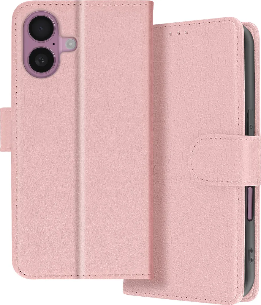 Custodia Avizar Chesterfield iPhone 16 Rosa - Eleganza in Pelle Vegana