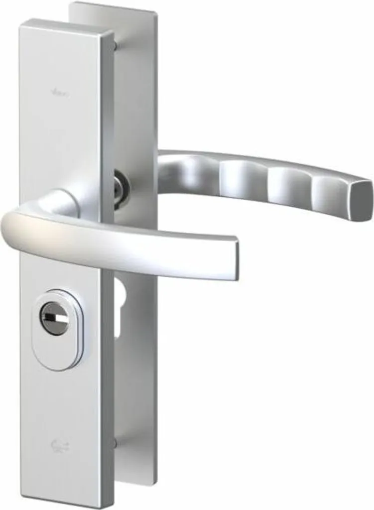 Ferrure de protection Poignée de porte PC92 Aluminium Argent - À l'unité