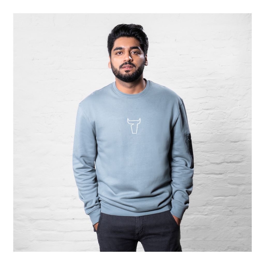 STIER Heavy Crew Sweater utility organic Baumwolle S sedona sage