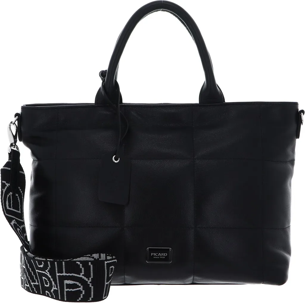 Picard Plaza Sac Shopper Noir - Sac à Main Élégant pour Femme - 38cm
