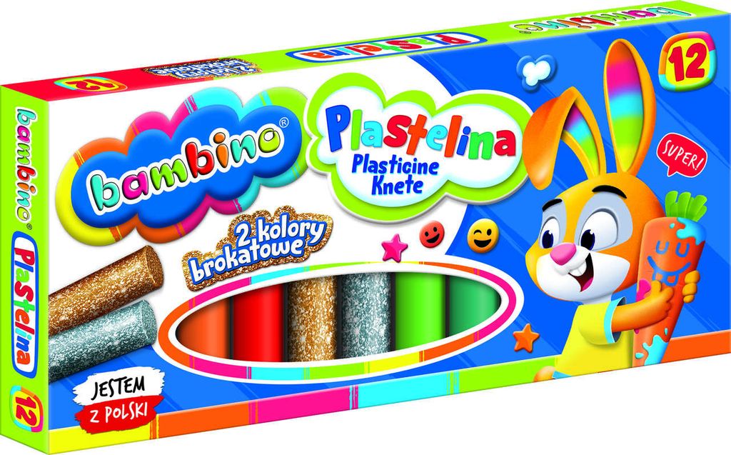 The image shows the packaging of a children's modeling clay set.