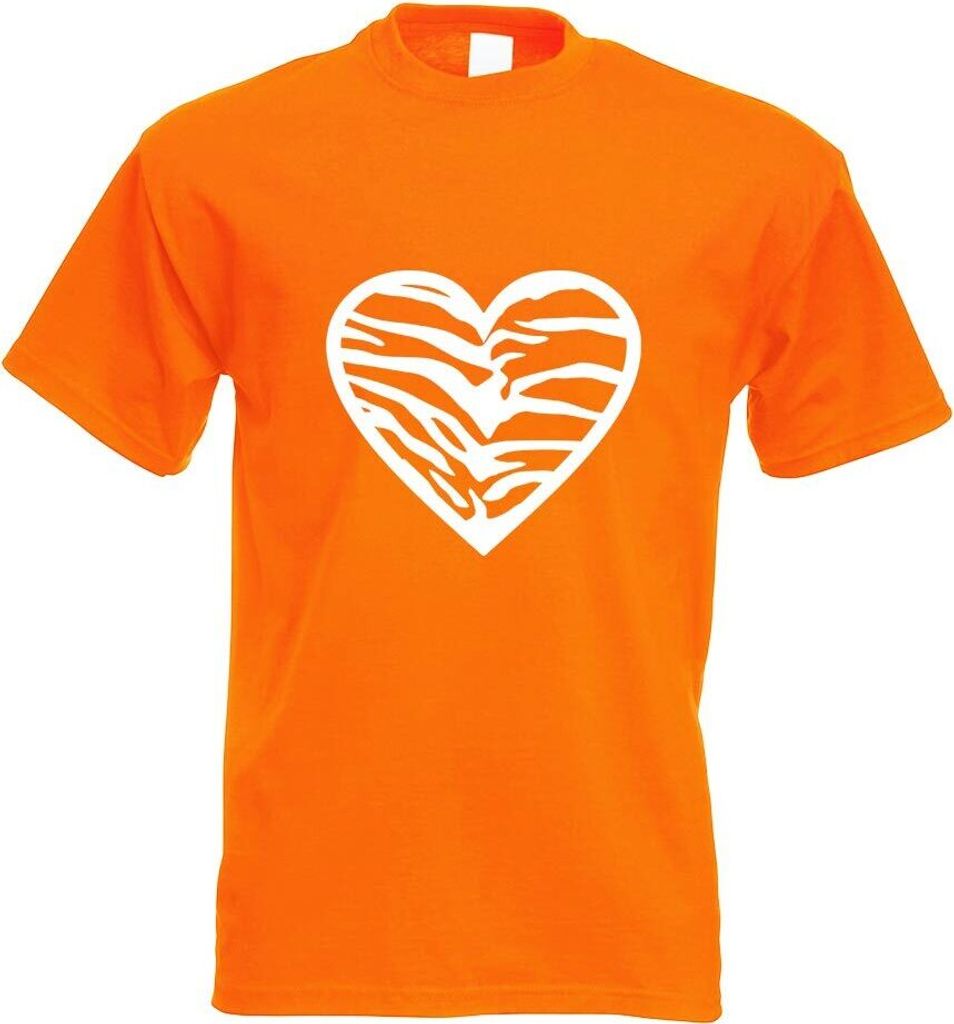 Kiwistar - T-Shirt - orange - Tiger Motiv Bedruckt Funshirt Design Print - mit Motiv Bedruckt - Funshirt Design - Sport - Freizeit - Herren - XXL