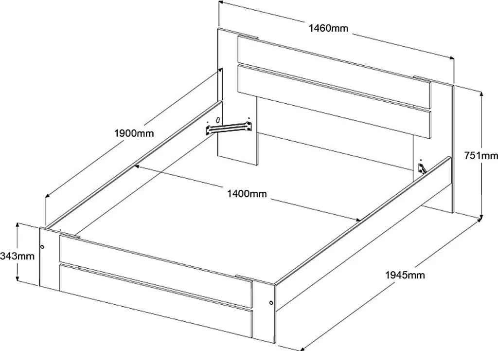 Lit EDEN 140x190 cm blanc : la solution gain de place et design moderne - 10