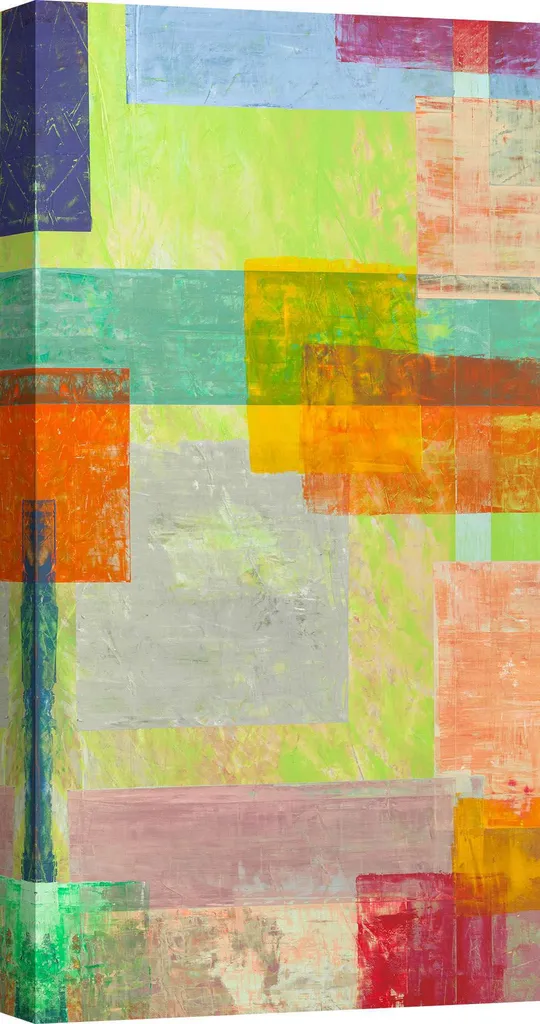 Tableau Toile abstraite Italo Corrado Summer party II en 35x70 cm