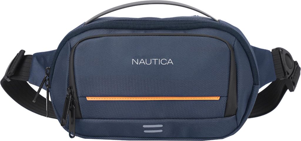 Nautica Bauchtasche 2,5L – Gürteltasche für Damen & Herren – leichte Crossbody Bag schwarz – kleine Hüfttasche für Reisen, Sport & Freize...