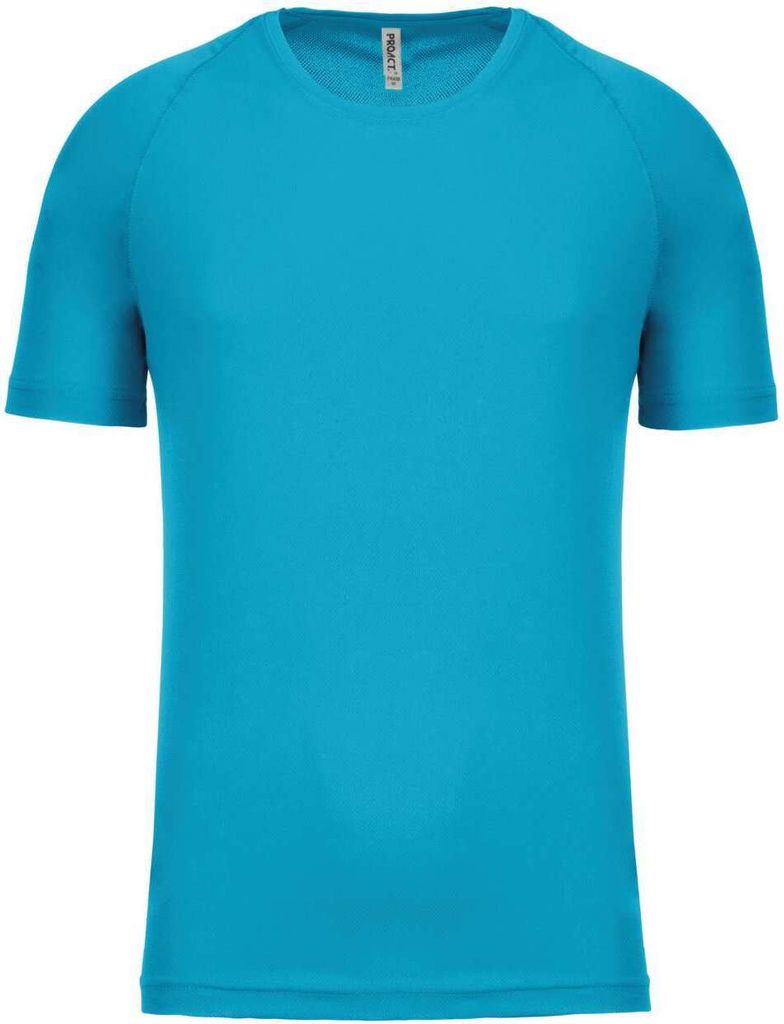 Proact Herren Sport T-Shirt Kurzarm Rundhals Slim Fit Basic Shirt, Größe:L, Farbe:Light Turquoise