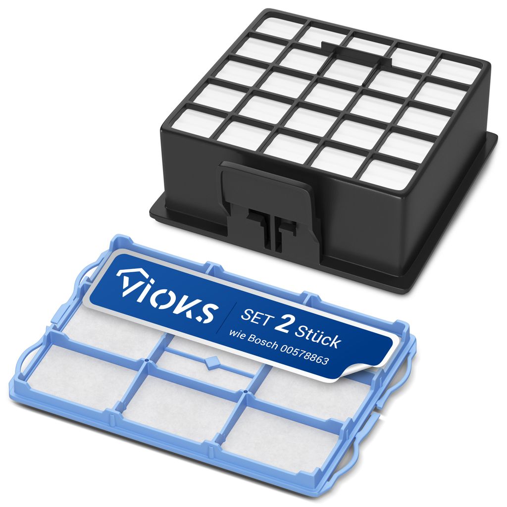 Hepa Filter + Motorfilter passend wie Bosch 578731 578863 für Staubsauger