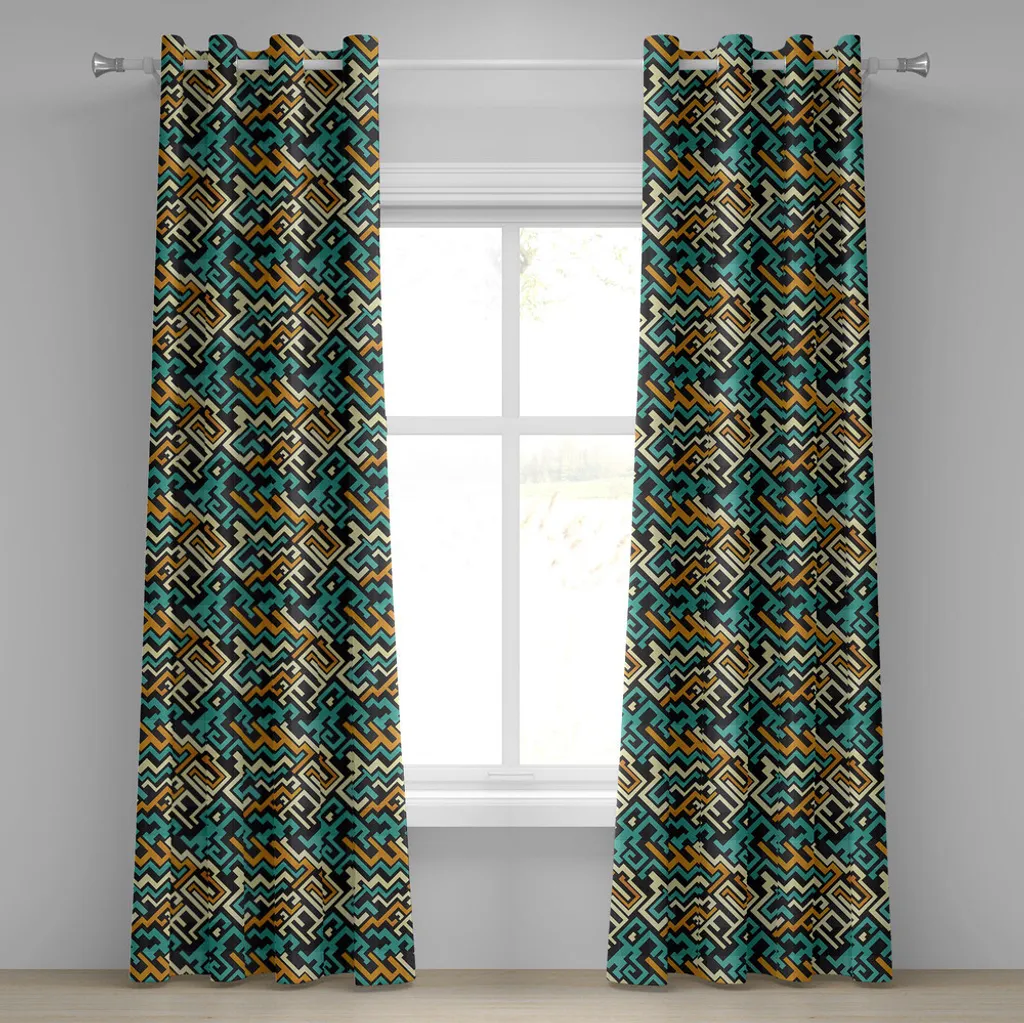 Tende Moderne ABAKUHAUS Giallo Turchese 280x175 Lavabili