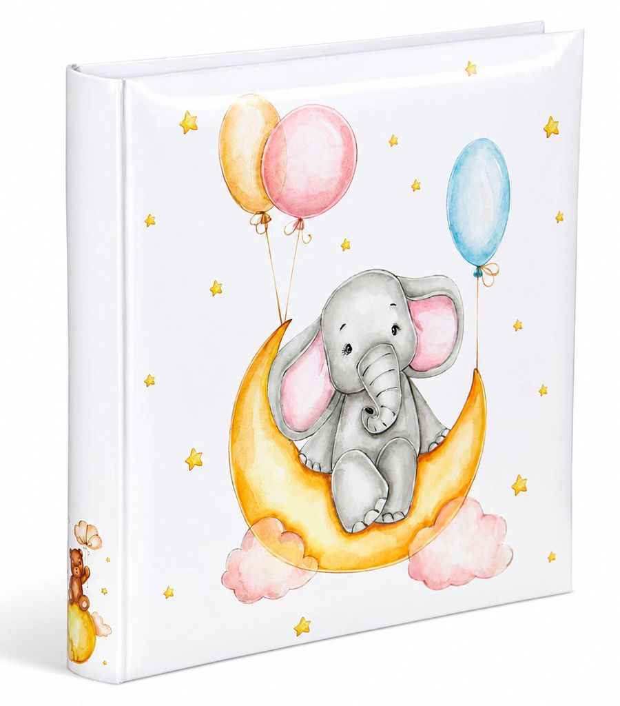 Cat & Bears Fotoalbum 30x30 cm 100 weiße Seiten Baby Kinder Produktbild 