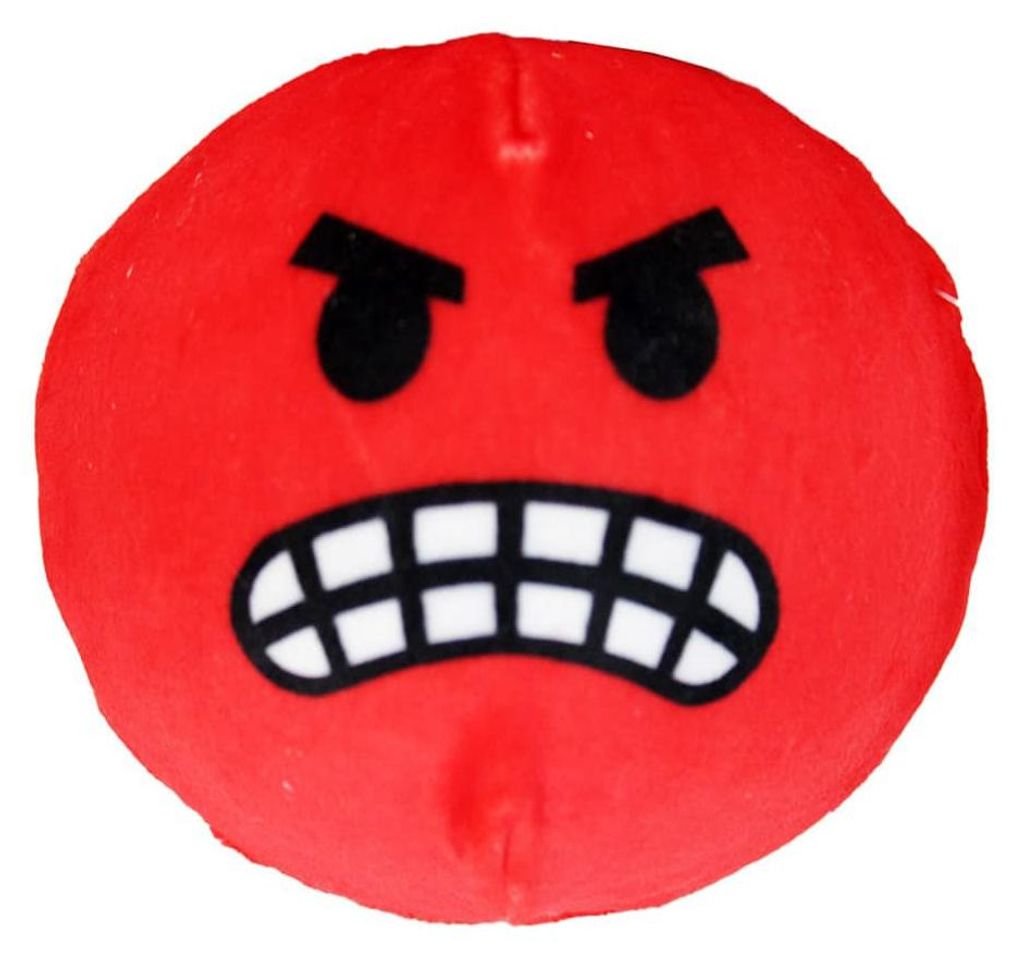 Wütender Smiley Ball aus Plüsch rot - ca. 9 cm Produktbild 