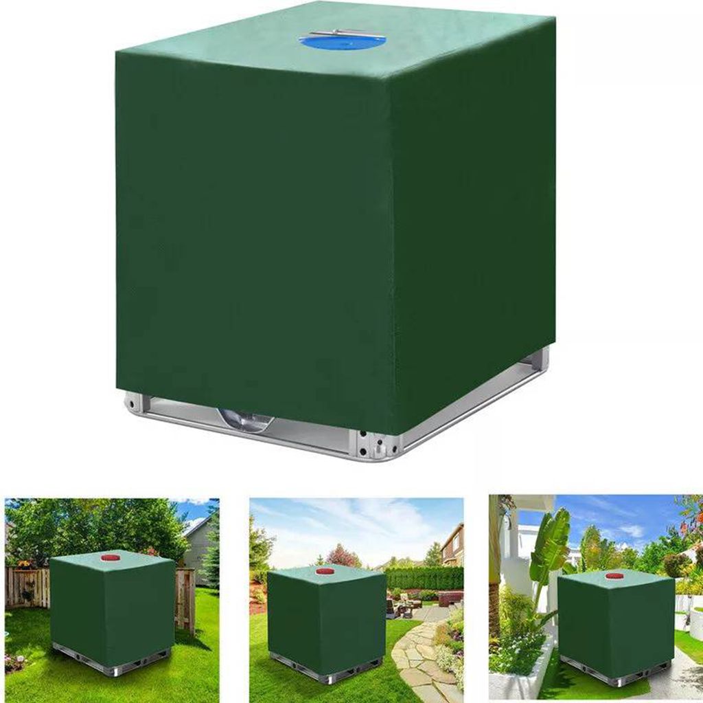 IBC Container Abdeckung Abdeckplane Sonnenschutz UV-Schutz 1000L Folie Regen, Grün