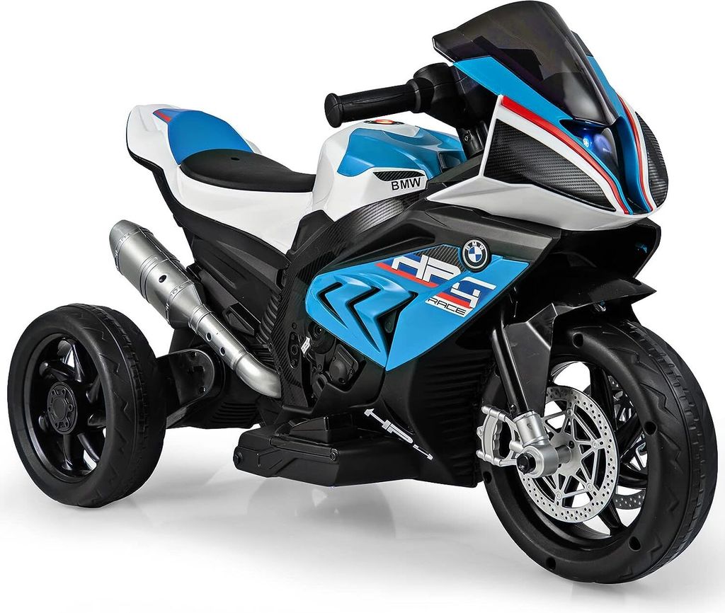 6V Elektro Kinder Motorrad mit Scheinwerfer und Musik, Elektromotorrad mit 2 Stützrädern, Kindermotorad bis 3km/h, Elektrisches Motorrad für Kin...