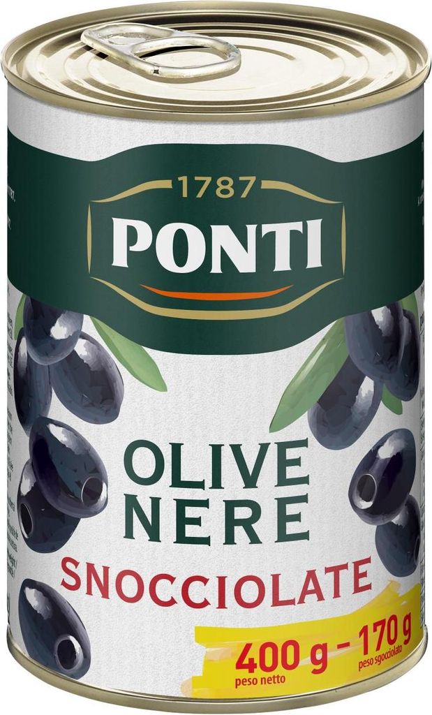Ponti Oliwki Czarne Bez Pestek 400G /170G Zdjęcie produktu 