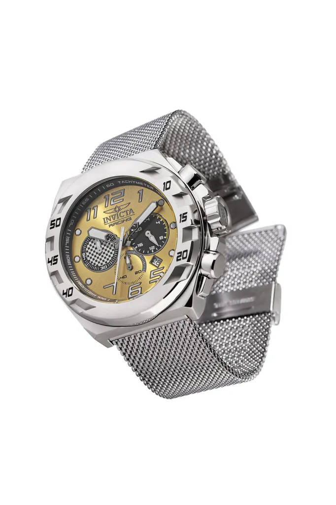 Orologio Invicta Racing 47199 Acciaio Mesh Giallo - Stile Sportivo - 2