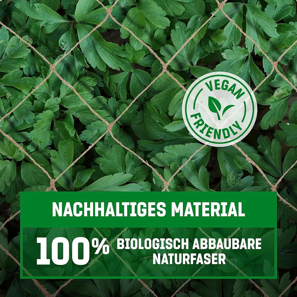Filet à Ramer en Jute Biodégradable pour Concombres et Tomates 2x2,5m - 4