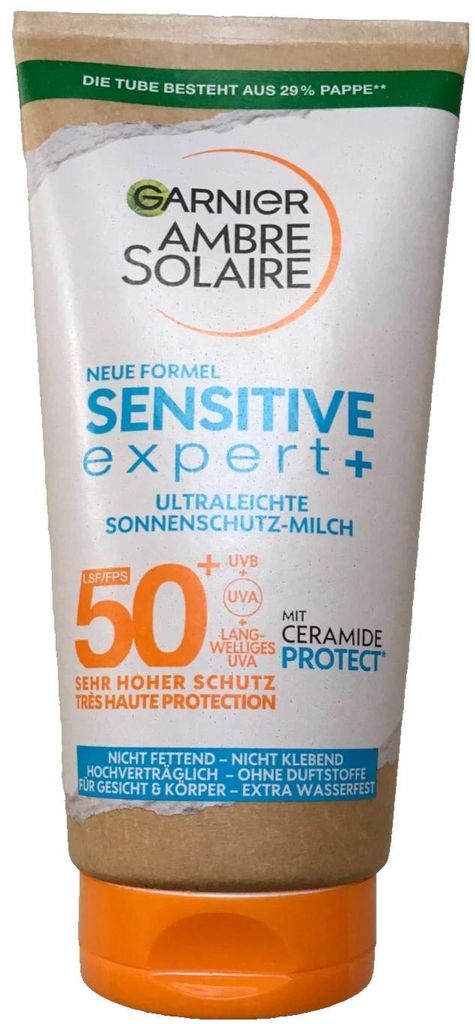 Garnier Ambre Solaire Sensitive Expert+ Milk SPF 50+ Sun Lotion 200ml