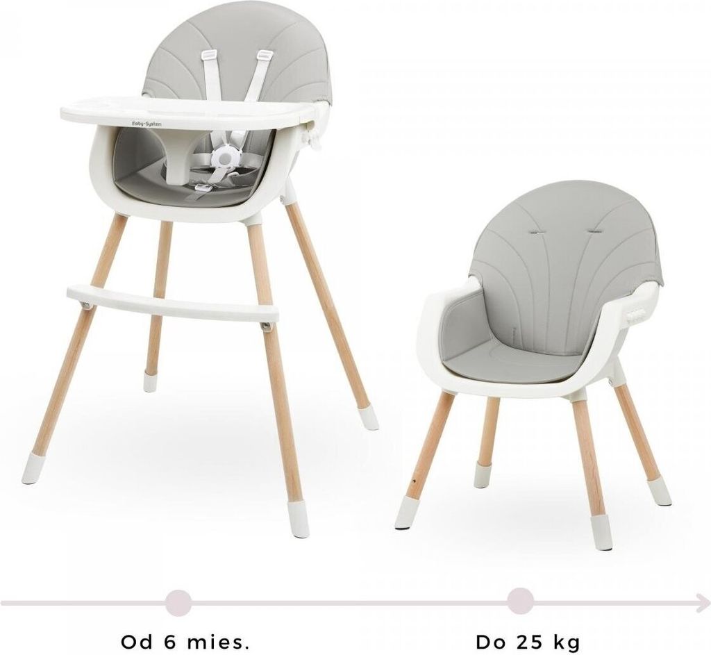 AMELIA Fütterungsstuhl 3-in-1 Hochstuhl mit verstellbarem Produktbild 6