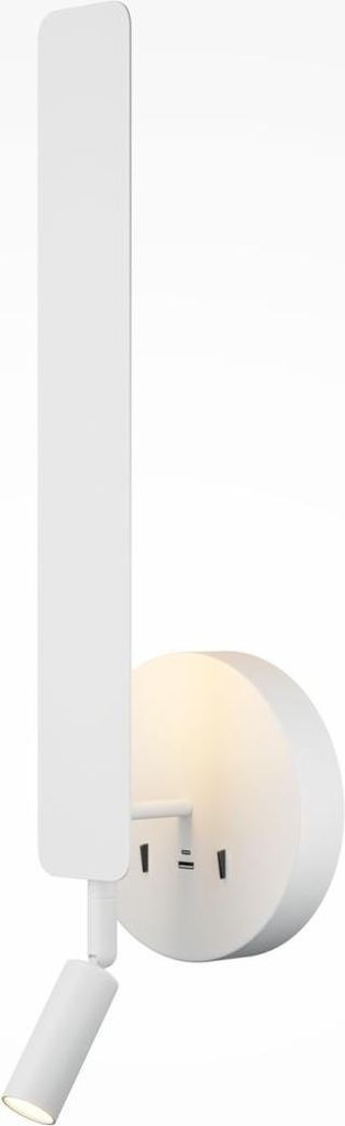 Wandleuchte Aluminium LED verstellbar 51,6 cm hoch mit Schalter Weiß warmweißes Licht 3000 K 700 lm Modern