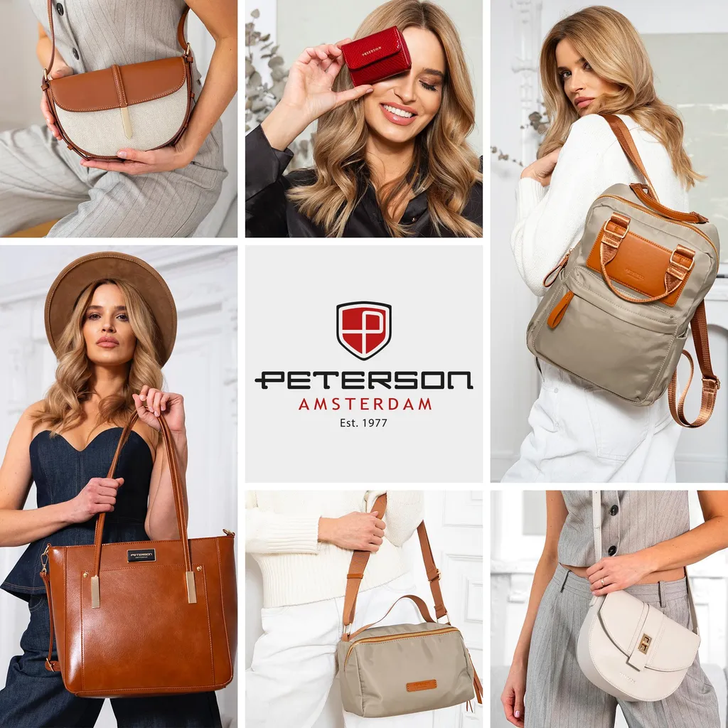Peterson Striould: Borsa Professionale Donna in Marrone e Beige - 14