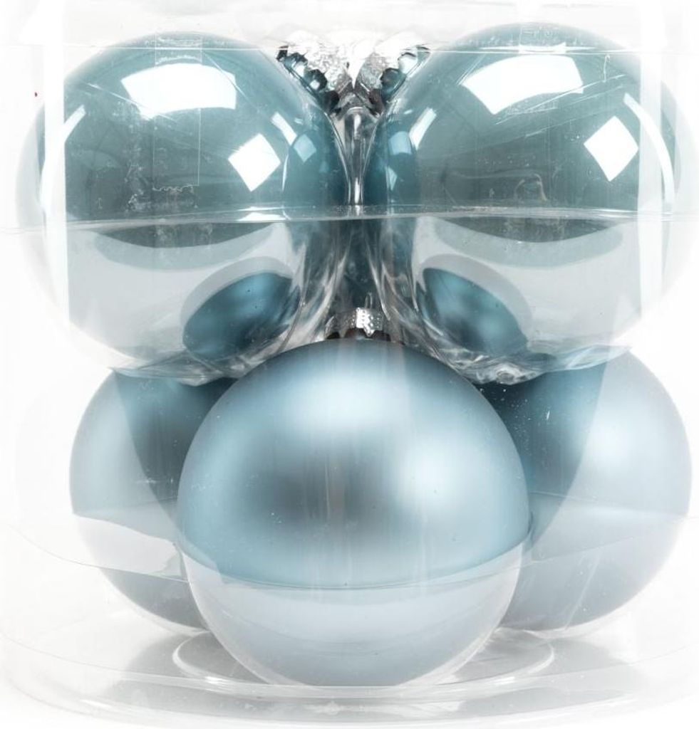 TrendLine Weihnachtskugeln aus Glas Ø 8 cm dämmerungsblau 6 Produktbild 