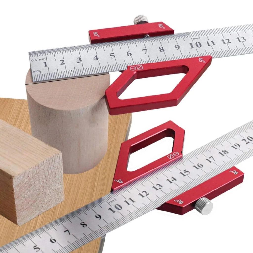 Anschlag-Lineal 30 cm Streichmaß Aluminium Anreißwerkzeug Produktbild 