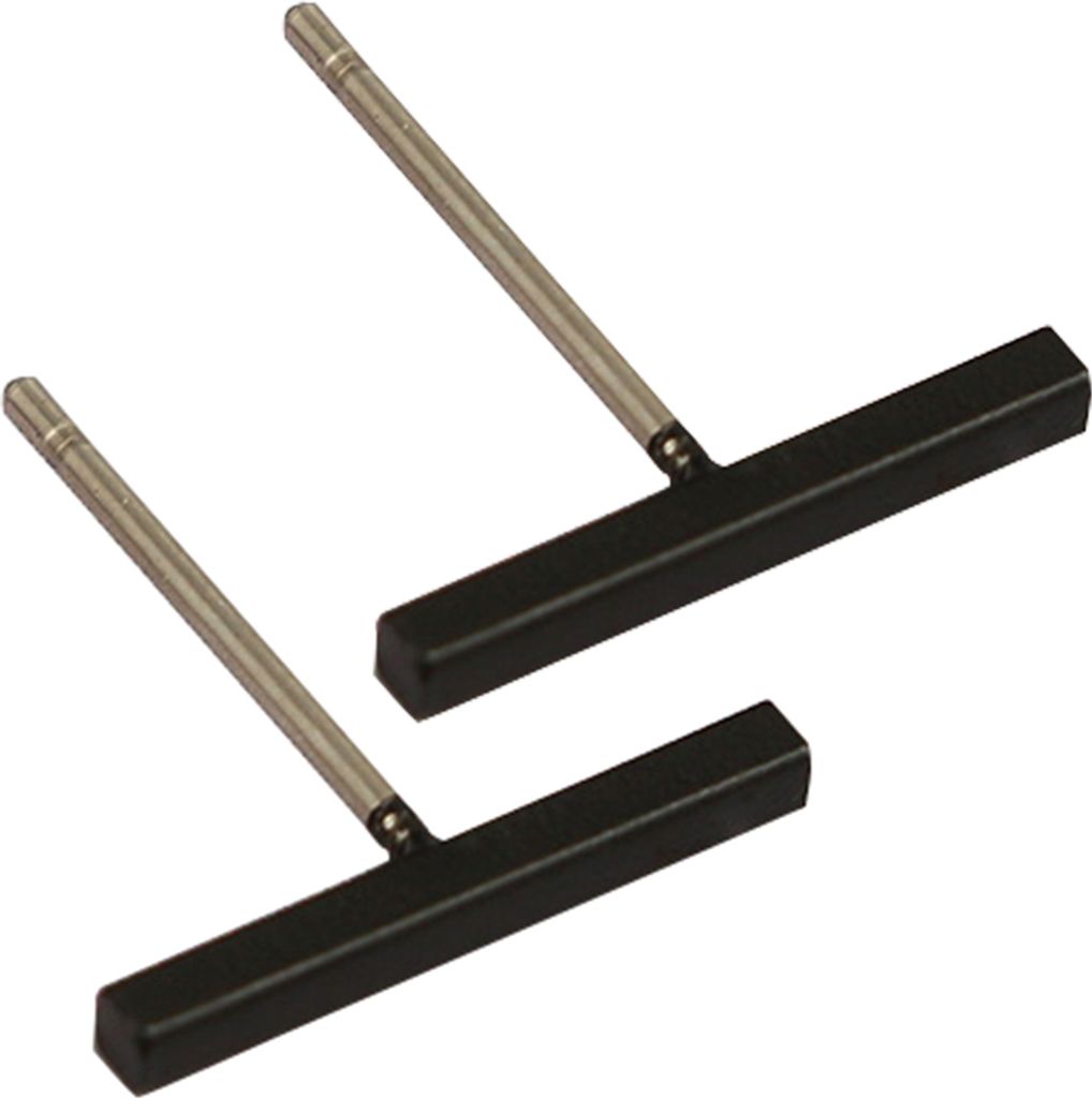 Damen Herren Mode T Bar Legierung Ohrstecker Ohrringe Party Schmuck Geburtstagsgeschenk-Schwarz