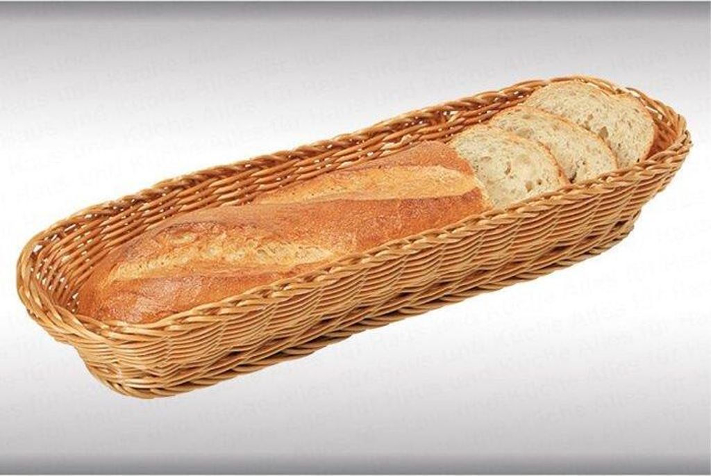 Kesper - Baguettekorb aus Kunststoffgeflecht 42 x 13,5 x 7 cm