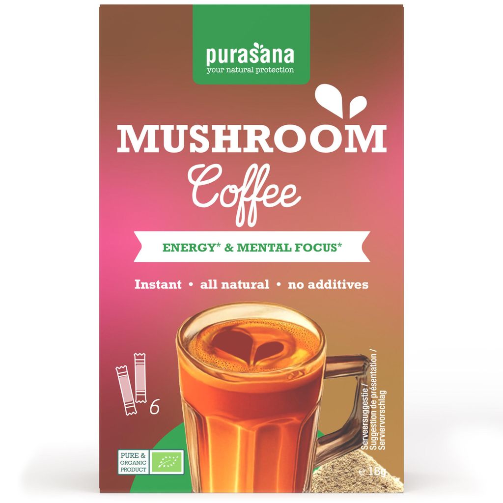 Purasana Mushroom Coffee  (6 x 3 gr) Productafbeelding 