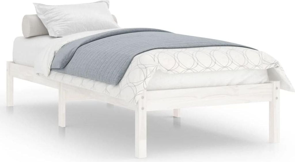 vidaXL Postel z masivu bílá 90x190 cm Obrázek produktu 