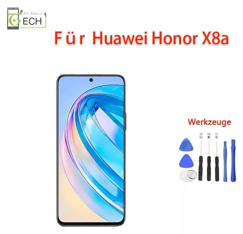 Für Honor X8A / 90 Lite LCD Display mit Rahmen Touchscreen Bildschirm