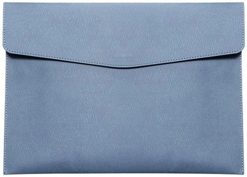 Porte-documents bleu en cuir synthétique robuste et finition déperlante