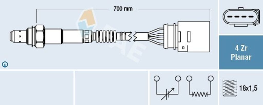 FAE Lambdasonde für VW Golf IV Schrägheck (1J1) vor-Kat Regelsonde 77141