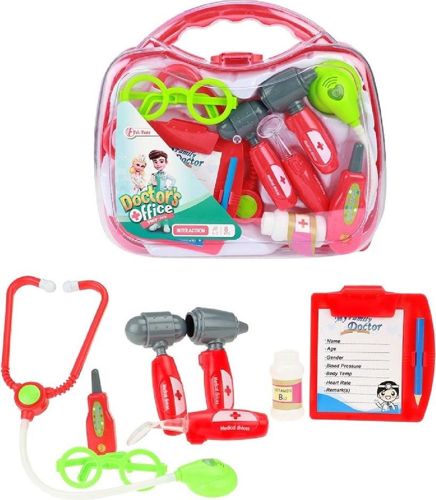 Toi-Toys - DOCTOR Doktorset im Koffer mit Zubehör Arztspielzeug Kinder Rollenspiel