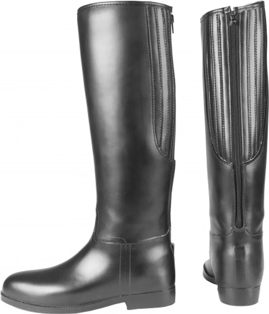 Bottes de Cavalier Junior Stech PVC Noir 36 - Équipement Équestre Enfant