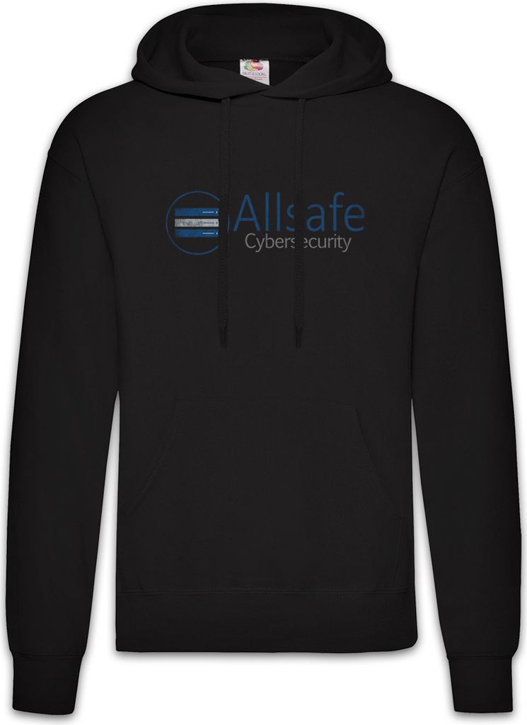 Urban Backwoods Allsafe Cybersecurity, Herren Hoodie, Farbe: Schwarz, Größe: 4XL