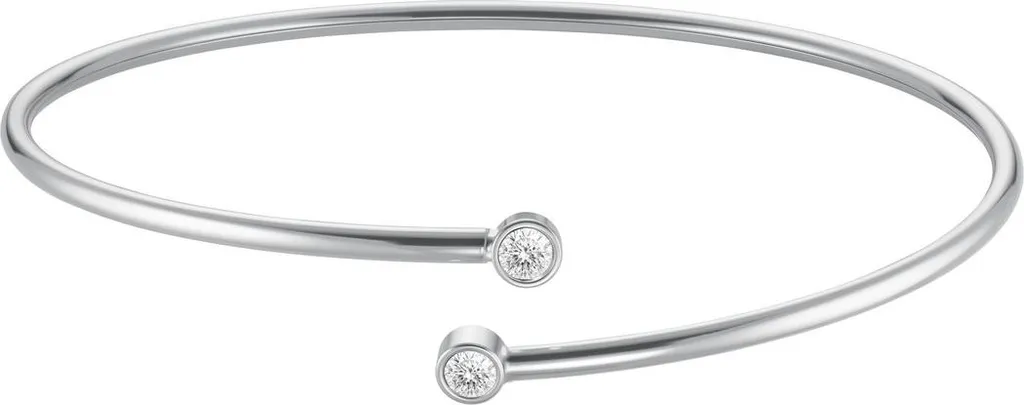 Bracelet Jonc Rhodié pour Femme Rosefield Bijou Argenté Élégant