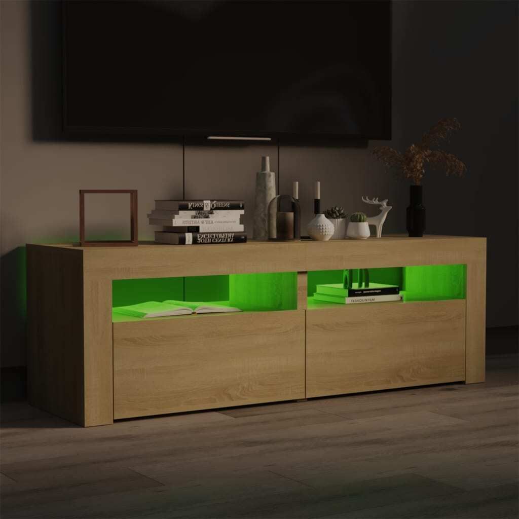 Maison Exclusive - TV-Schrank mit LED-Leuchten Sonoma-Eiche 120x35x40 cm